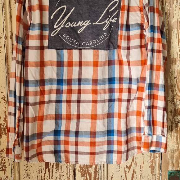 unique Flannel with patch on the back XL - Picture 1 of 5